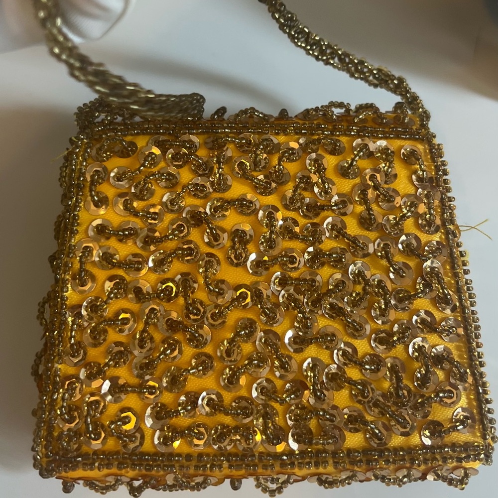 Precious Sequin Tiny Bag With Beaded Handle. - image 2